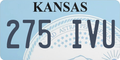KS license plate 275IVU
