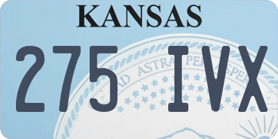 KS license plate 275IVX