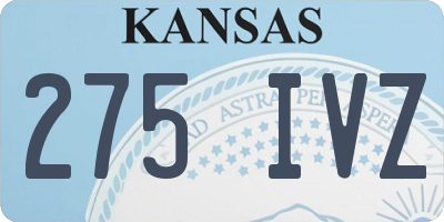 KS license plate 275IVZ