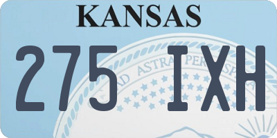 KS license plate 275IXH