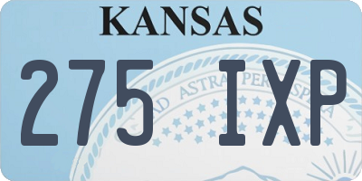 KS license plate 275IXP