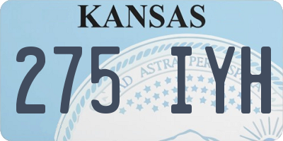 KS license plate 275IYH