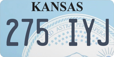 KS license plate 275IYJ