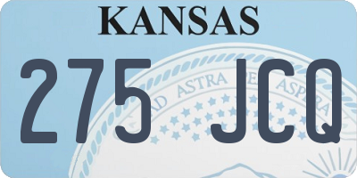 KS license plate 275JCQ