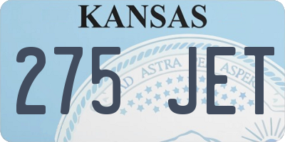 KS license plate 275JET