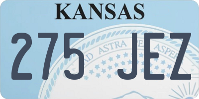 KS license plate 275JEZ