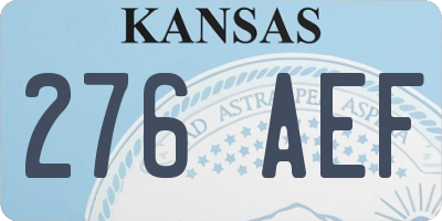 KS license plate 276AEF