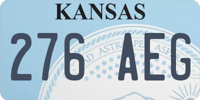 KS license plate 276AEG