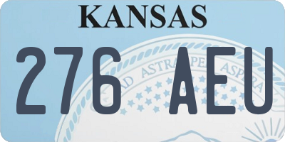 KS license plate 276AEU