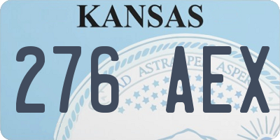 KS license plate 276AEX