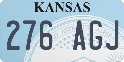 KS license plate 276AGJ