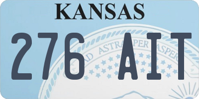 KS license plate 276AIT