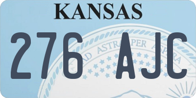 KS license plate 276AJC