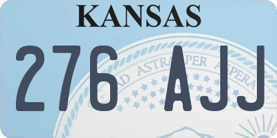 KS license plate 276AJJ