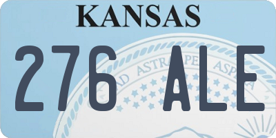 KS license plate 276ALE