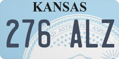 KS license plate 276ALZ