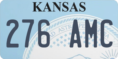 KS license plate 276AMC