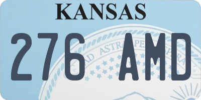 KS license plate 276AMD