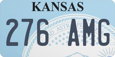 KS license plate 276AMG