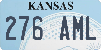 KS license plate 276AML
