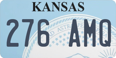 KS license plate 276AMQ