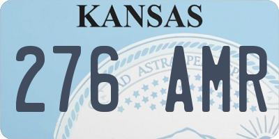 KS license plate 276AMR