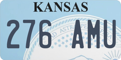 KS license plate 276AMU