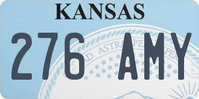 KS license plate 276AMY