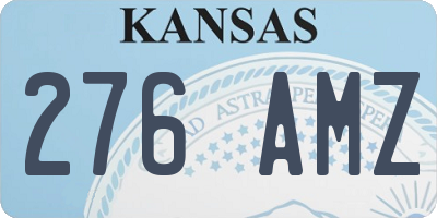 KS license plate 276AMZ
