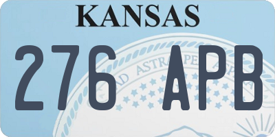 KS license plate 276APB