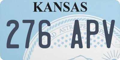 KS license plate 276APV