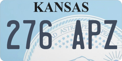 KS license plate 276APZ