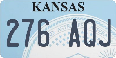 KS license plate 276AQJ