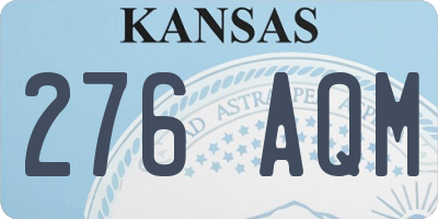 KS license plate 276AQM