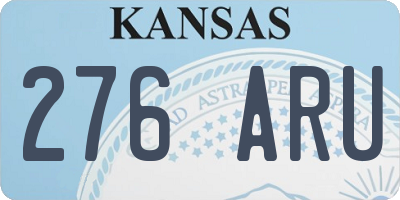 KS license plate 276ARU