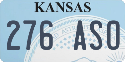 KS license plate 276ASO