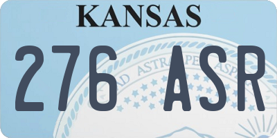 KS license plate 276ASR