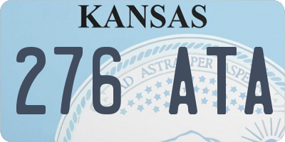 KS license plate 276ATA
