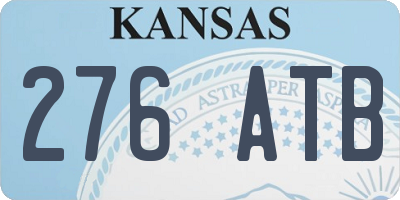 KS license plate 276ATB