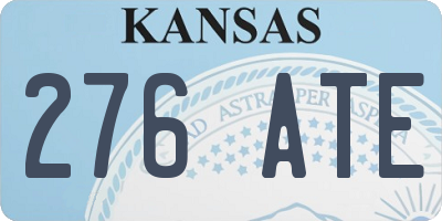 KS license plate 276ATE
