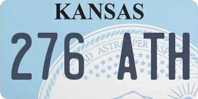 KS license plate 276ATH