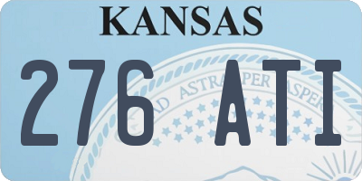 KS license plate 276ATI