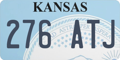 KS license plate 276ATJ