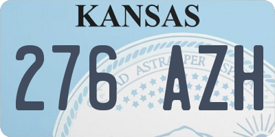 KS license plate 276AZH