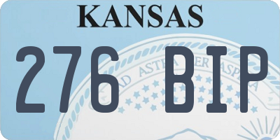 KS license plate 276BIP