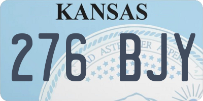 KS license plate 276BJY