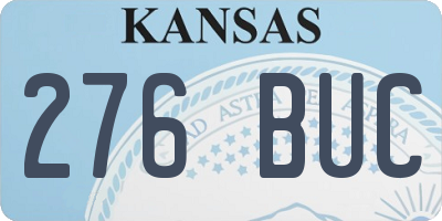 KS license plate 276BUC
