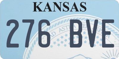 KS license plate 276BVE