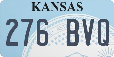 KS license plate 276BVQ
