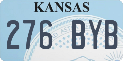 KS license plate 276BYB